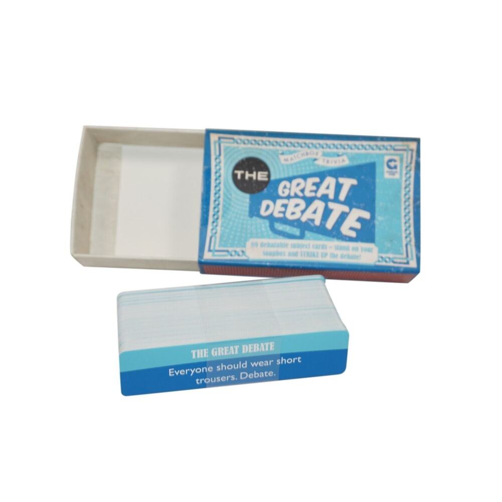 Missing 1 Card - Vintage The Great Debate Trivia Matchbox Card Toy Game 2012